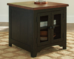 Orleans Furniture - Ashley Furniture - Valebeck End Table - Rectangular End Table / Black/Brown - T468-3