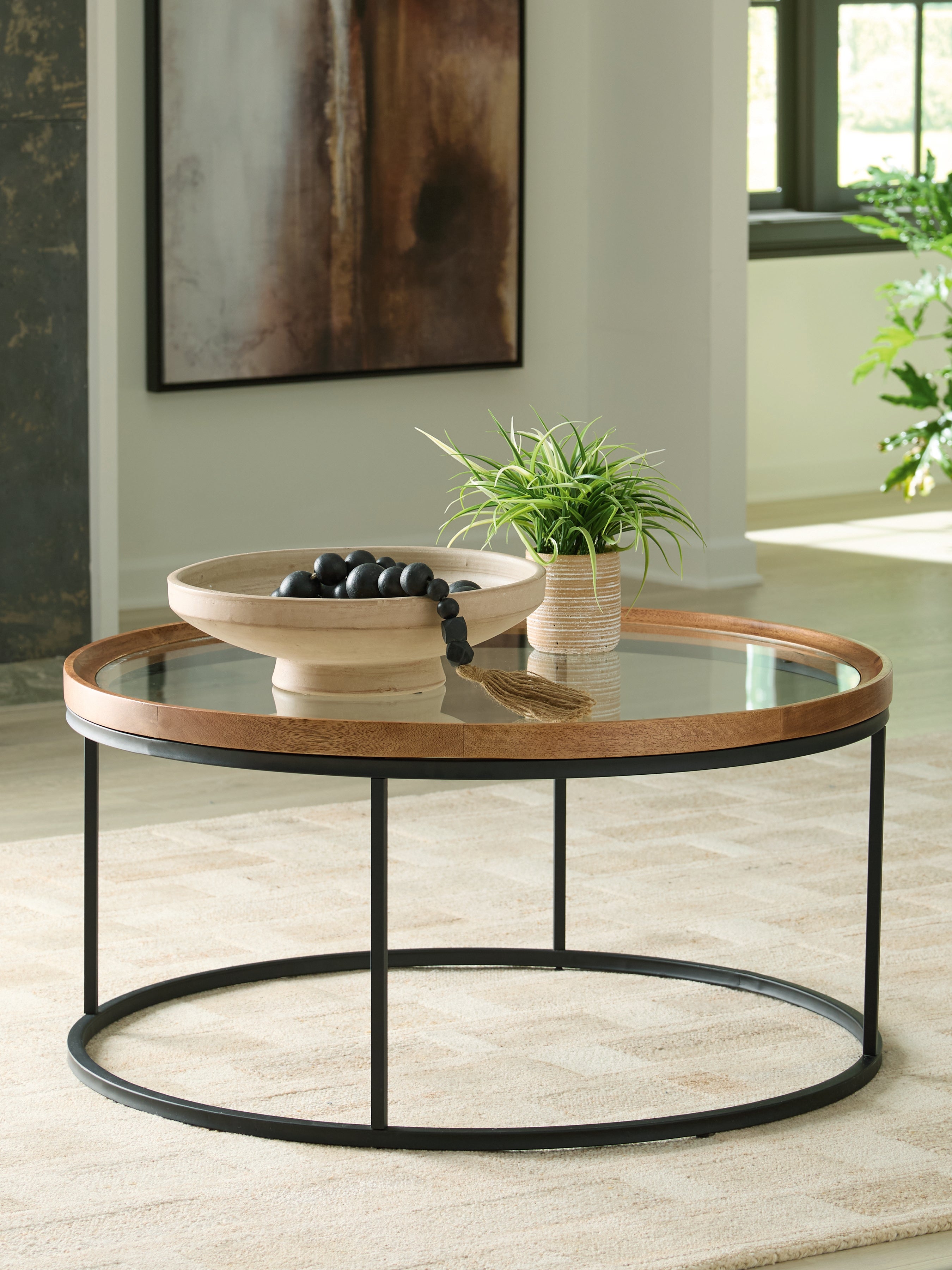 Orleans Furniture - Ashley Furniture - Noraluna Coffee Table - Round Cocktail Table - T502-8