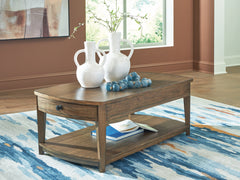 Orleans Furniture - Ashley Furniture - Burkbyer Coffee Table - Rectangular Cocktail Table / Brown - T513-1