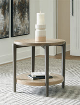 Orleans Furniture - Ashley Furniture - Dyonton End Table - Round End Table / Light Grayish Brown - T574-6