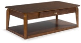 Orleans Furniture - Ashley Furniture - Trenmour Coffee Table - Rectangular Cocktail Table / Medium Brown - T596-1