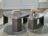 Orleans Furniture - Ashley Furniture - Surmour Stacked Coffee Table - Stacked Cocktail Table / Gray/Brown - T600-0