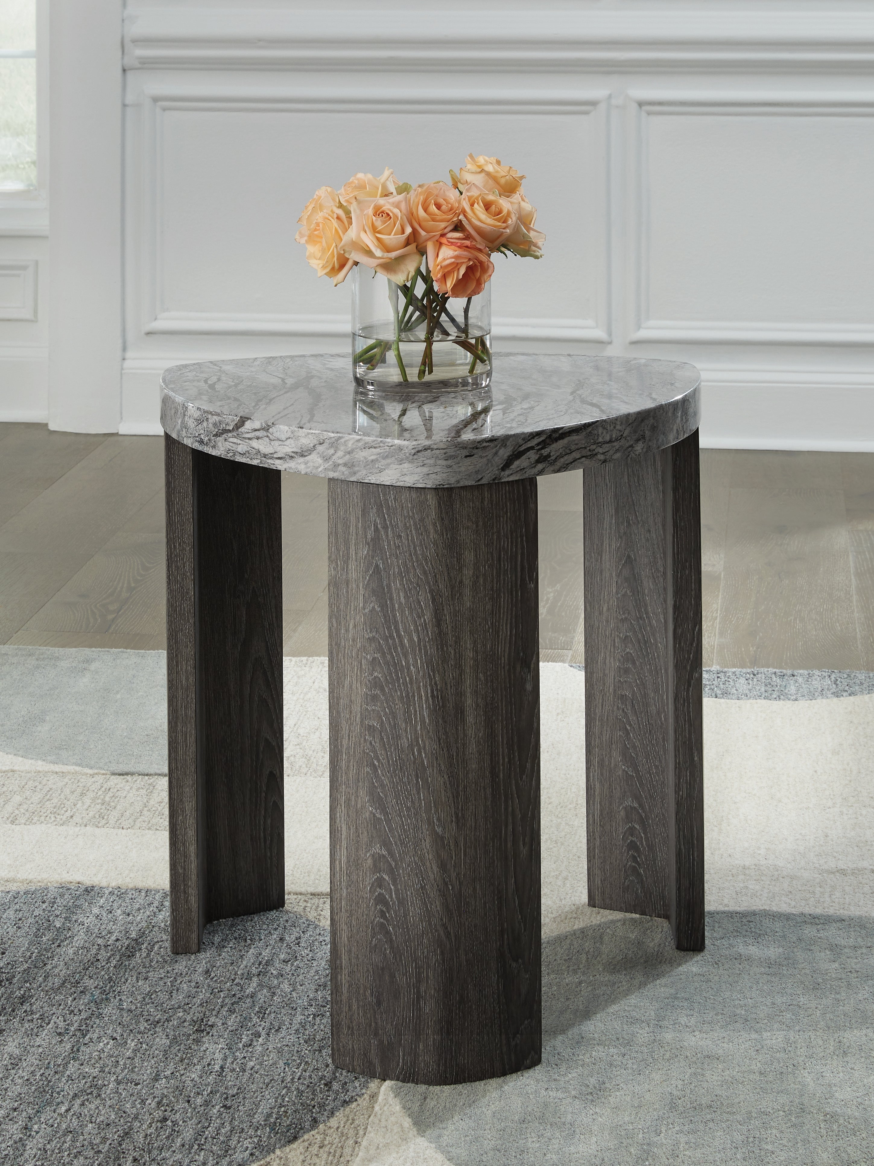 Orleans Furniture - Ashley Furniture - Surmour End Table - Triangle End Table / Gray/Brown - T600-6
