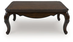 Orleans Furniture - Ashley Furniture - Maylee Coffee Table - Rectangular Cocktail Table / Dark Brown - T617-1