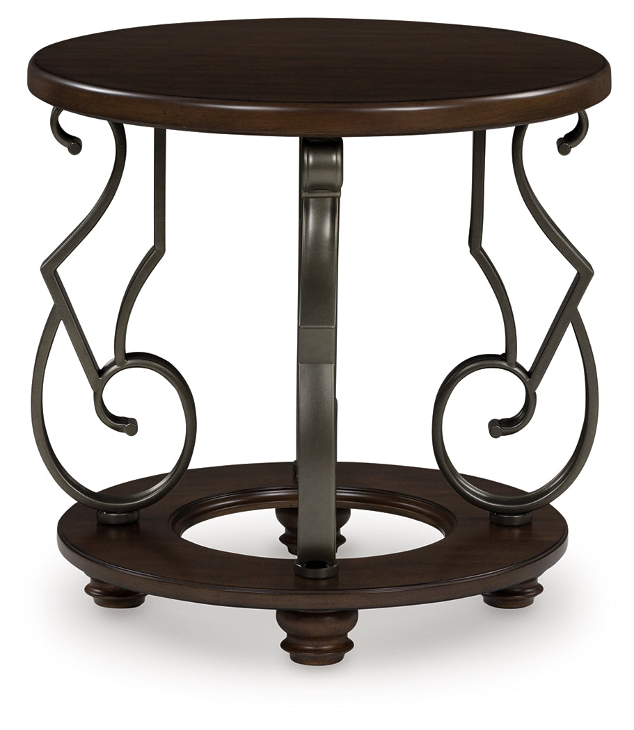 Orleans Furniture - Ashley Furniture - Frallyn End Table - Round End Table / Dark Brown - T623-6
