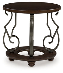 Orleans Furniture - Ashley Furniture - Frallyn End Table - Round End Table / Dark Brown - T623-6