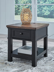 Orleans Furniture - Ashley Furniture - Wildenauer End Table - Rectangular End Table / Brown/Black - T664-3