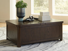 Orleans Furniture - Ashley Furniture - Breckington Coffee Table With Storage - Cocktail Table with Storage / Dark Brown - T678-20
