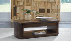 Orleans Furniture - Ashley Furniture - Korestone Lift-Top Coffee Table - Lift Top Cocktail Table / Dark Brown - T679-9