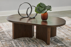 Orleans Furniture - Ashley Furniture - Korestone Coffee Table - Rectangular Cocktail Table / Dark Brown - T438-1