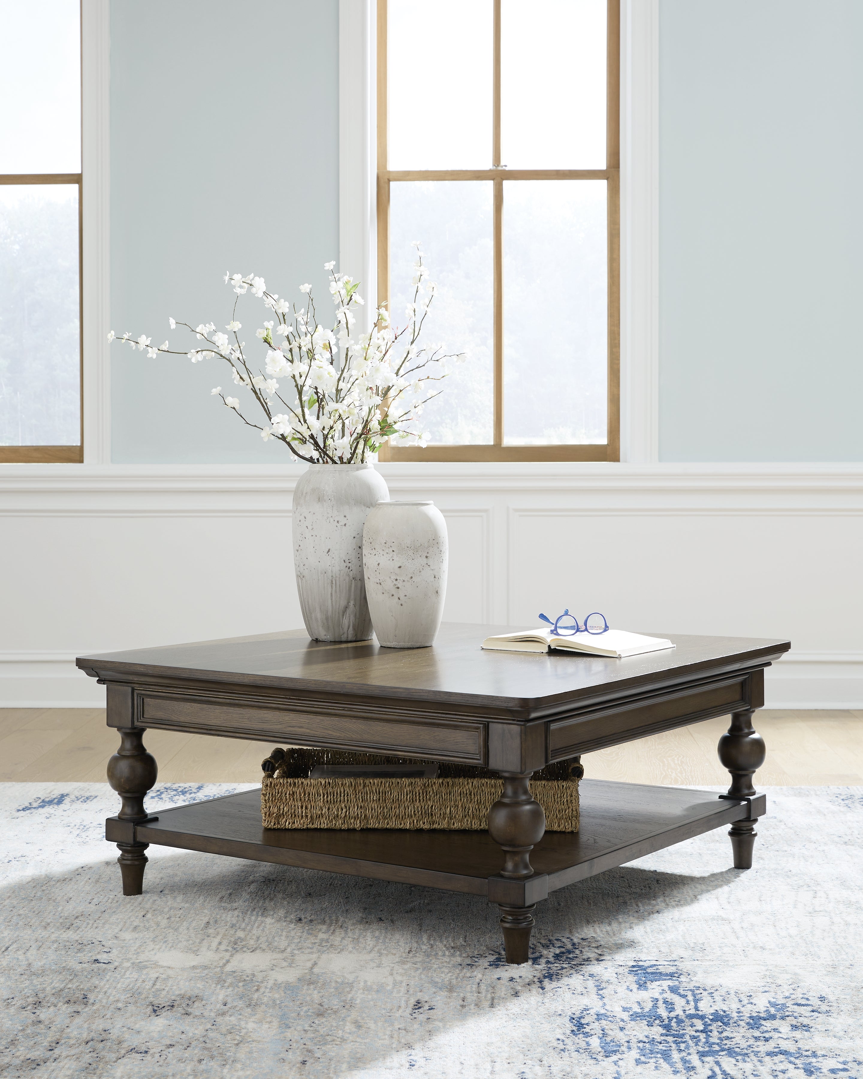 Orleans Furniture - Ashley Furniture - Veramond Coffee Table - Square Cocktail Table / Dark Brown - T694-8
