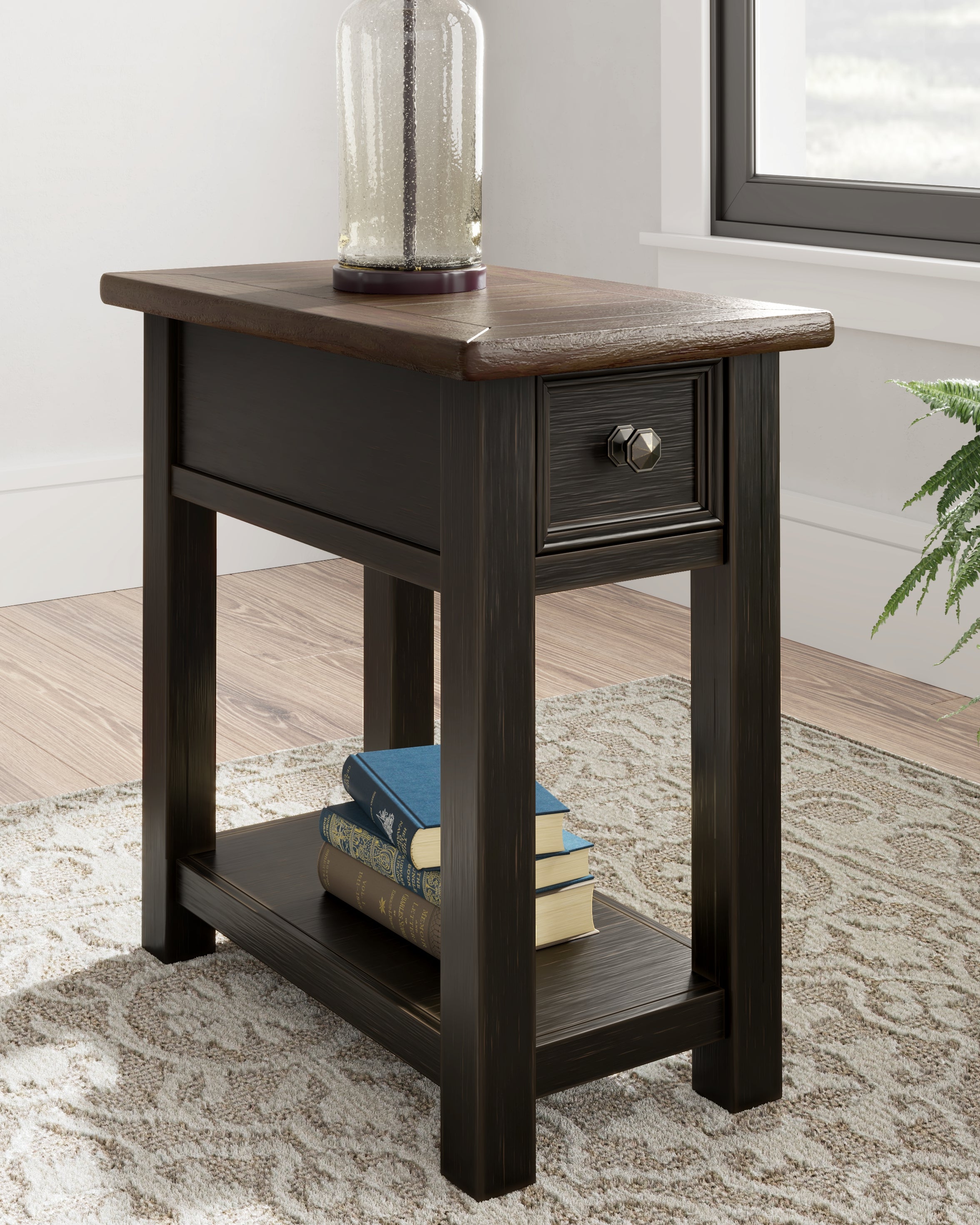 Orleans Furniture - Ashley Furniture - Tyler Creek Chairside End Table - Chair Side End Table / Grayish Brown/Black - T736-107