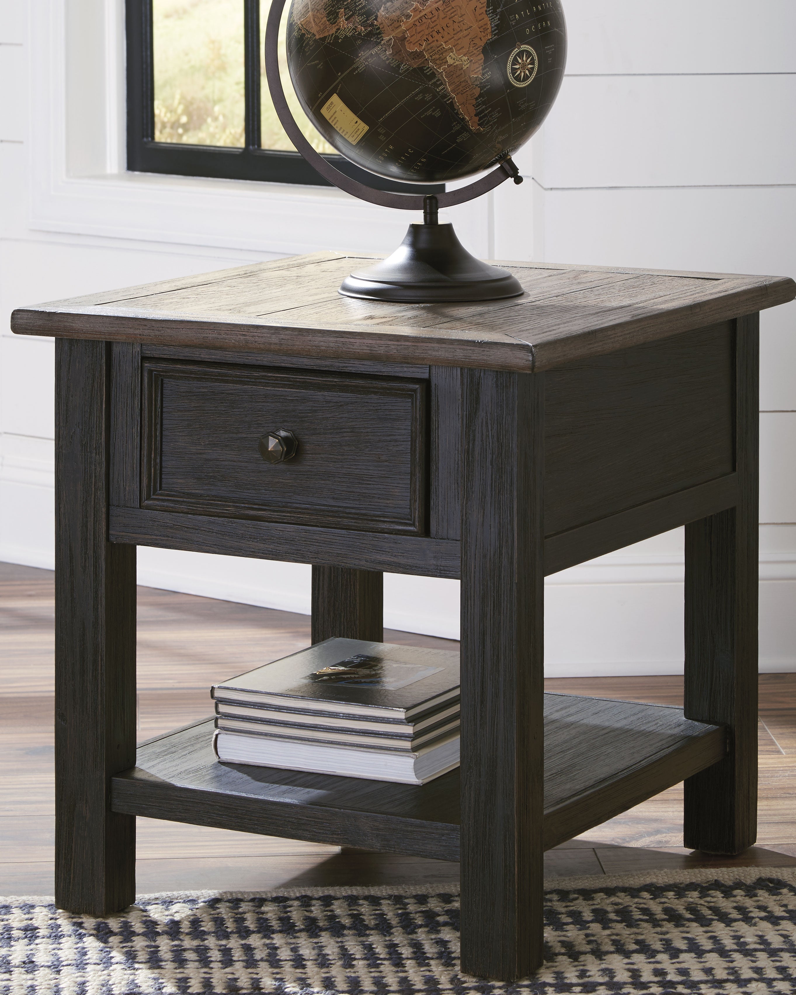 Orleans Furniture - Ashley Furniture - Tyler Creek End Table - Rectangular End Table / Grayish Brown/Black - T736-3