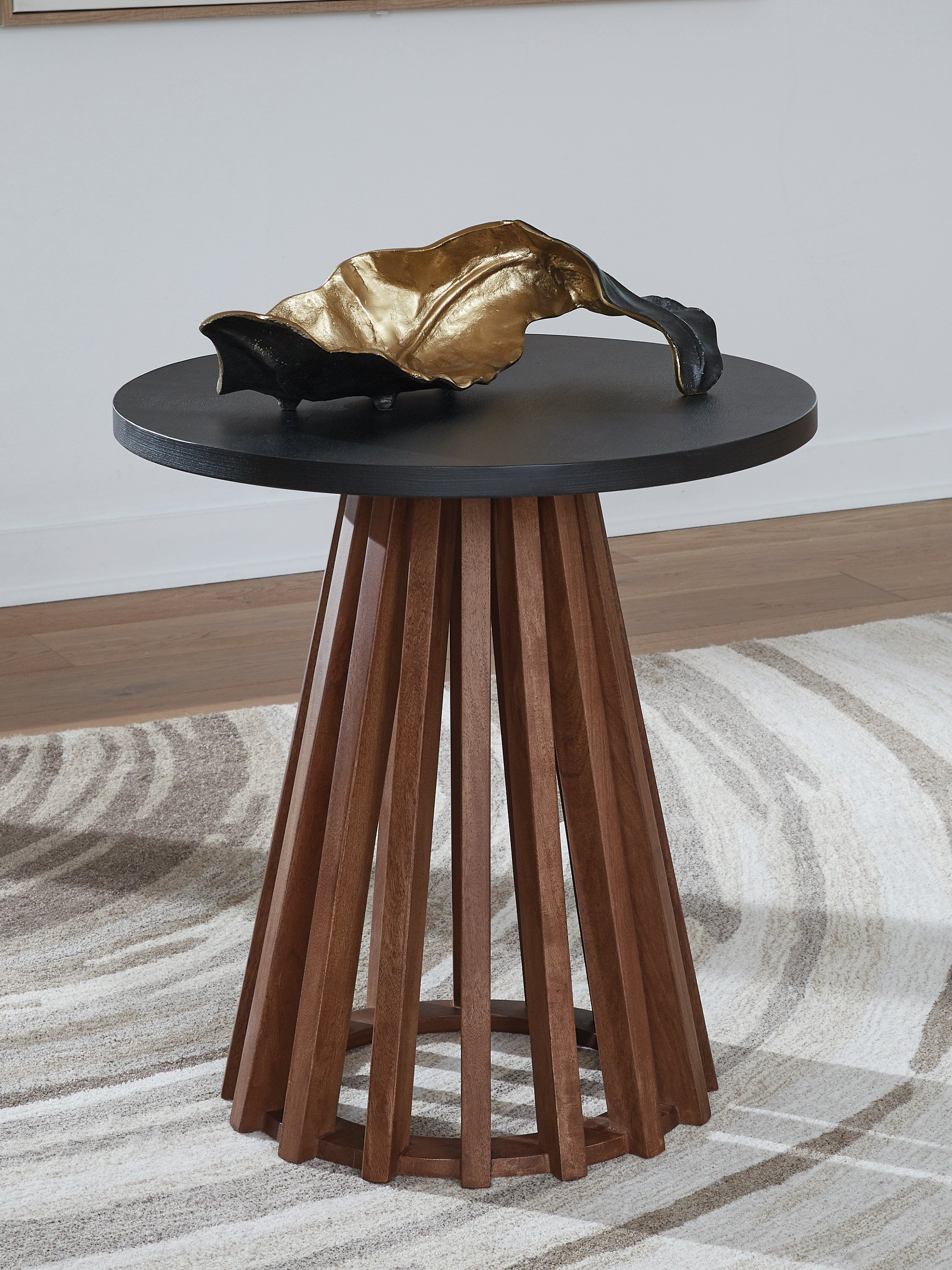 Orleans Furniture - Ashley Furniture - Kallari End Table - Round End Table / Warm Brown/Black - T737-6