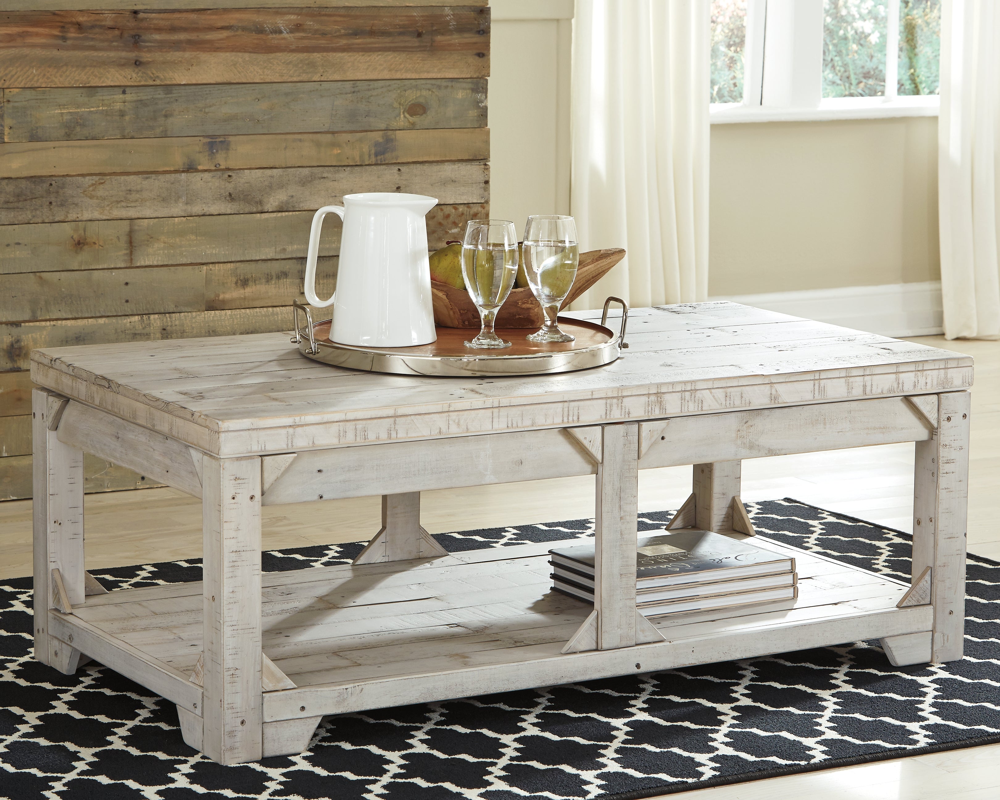 Orleans Furniture - Ashley Furniture - Fregine Coffee Table with Lift Top - Lift Top Cocktail Table / Whitewash - T755-9