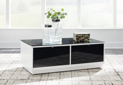 Orleans Furniture - Ashley Furniture - Gardoni Coffee Table - Rectangular Cocktail Table / White/Black - T756-1