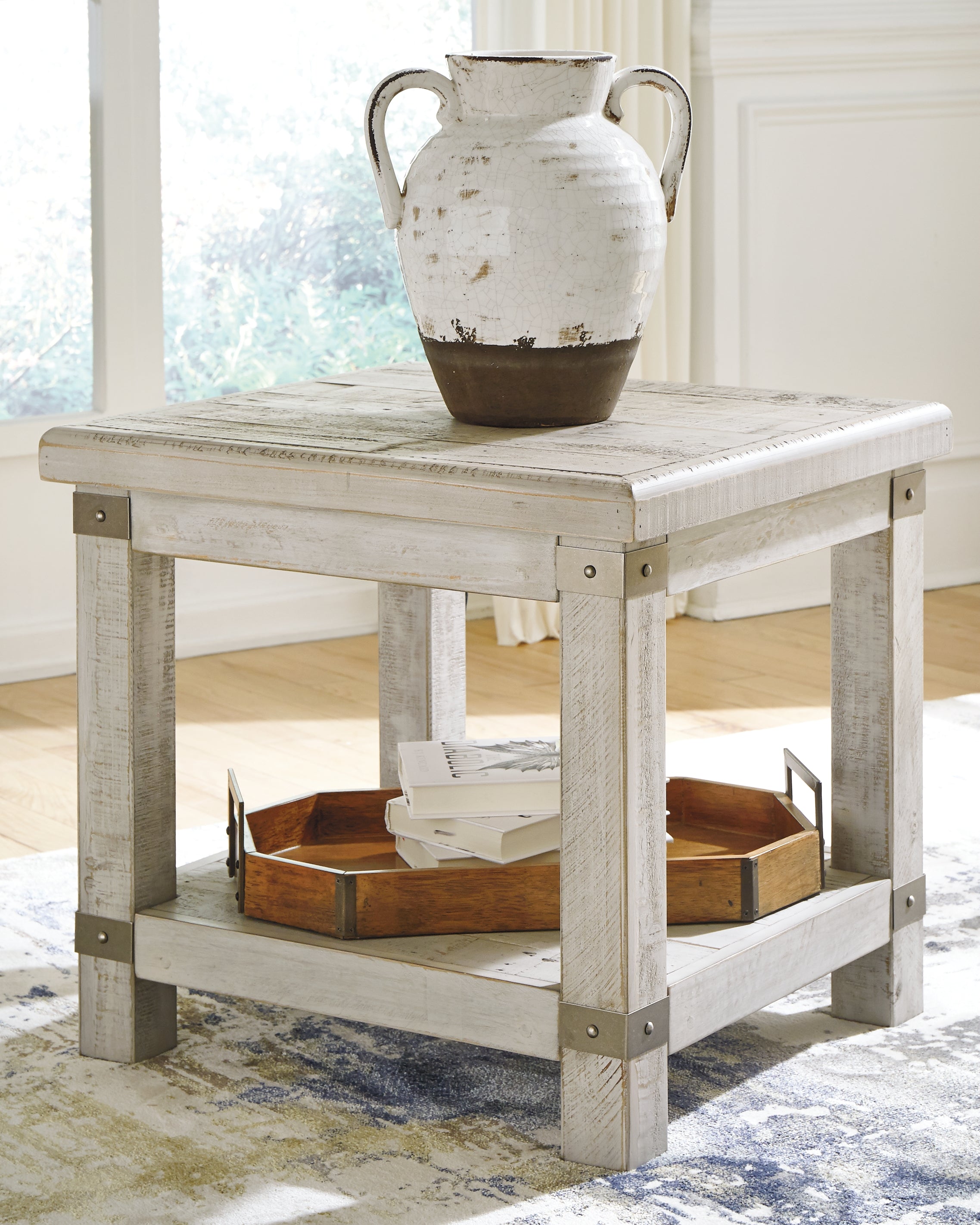 Orleans Furniture - Ashley Furniture - Carynhurst End Table - Rectangular End Table / Whitewash - T929-3