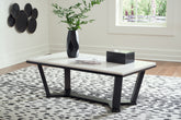 Orleans Furniture - Ashley Furniture - Fostead Coffee Table - Rectangular Cocktail Table / White/Espresso - T770-1