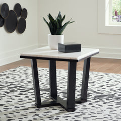 Orleans Furniture - Ashley Furniture - Fostead End Table - Square End Table / White/Espresso - T770-2