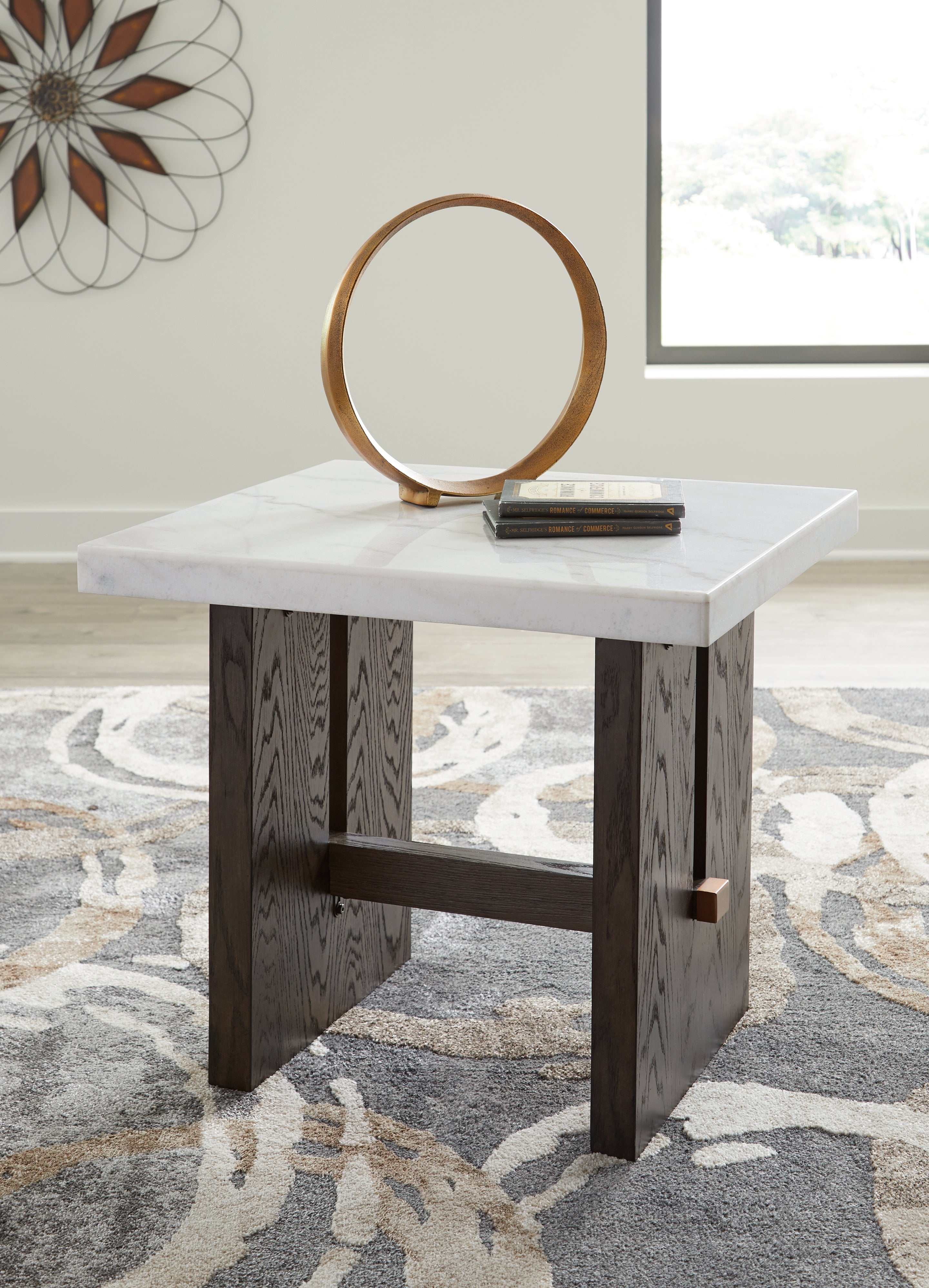 Orleans Furniture - Ashley Furniture - Burkhaus End Table - Rectangular End Table / White/Dark Brown - T779-3
