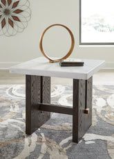 Orleans Furniture - Ashley Furniture - Burkhaus End Table - Rectangular End Table / White/Dark Brown - T779-3