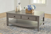 Orleans Furniture - Ashley Furniture - Charina Coffee Table - Rectangular Cocktail Table / Antique Gray - T784-1