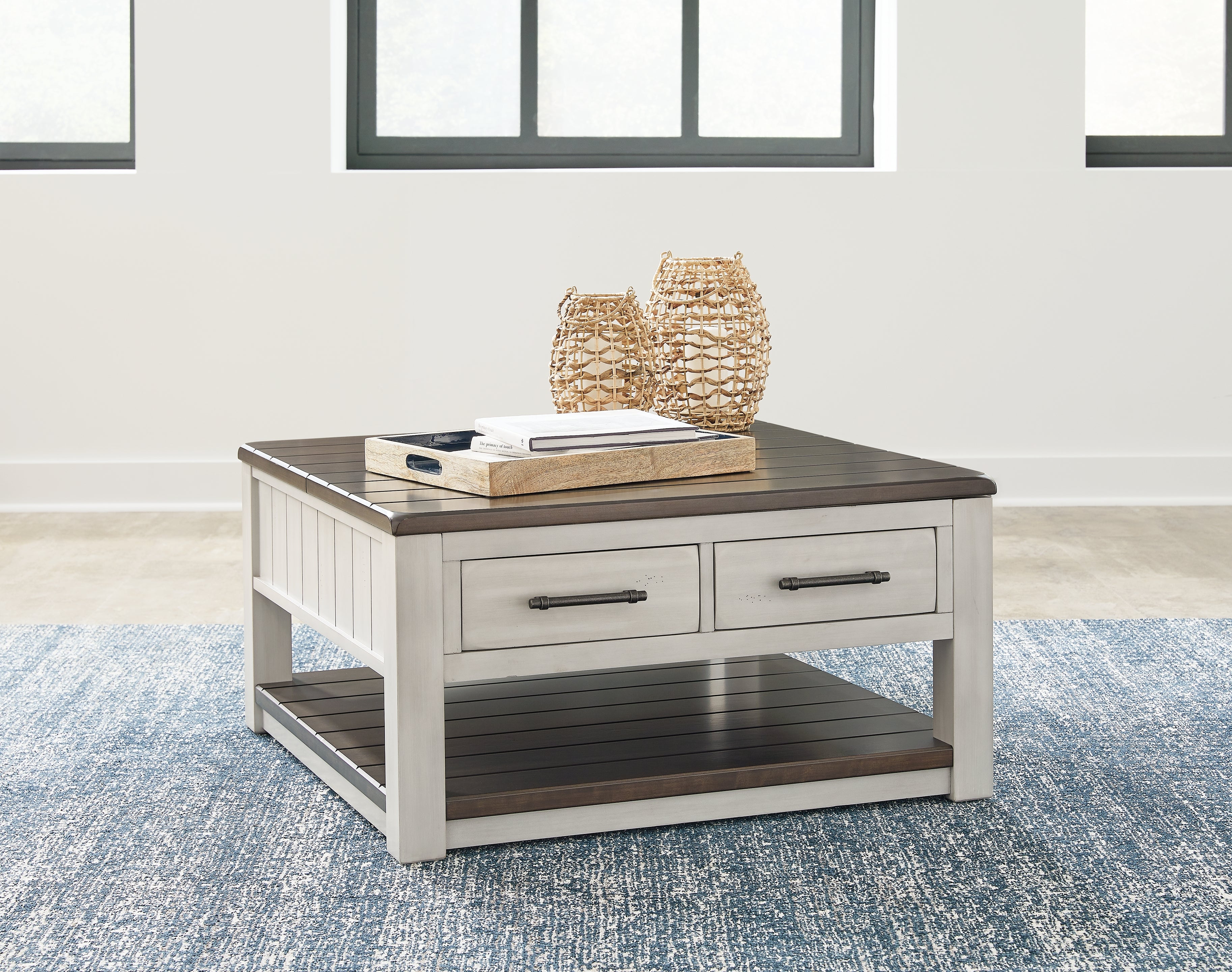Orleans Furniture - Ashley Furniture - Darborn Lift-Top Coffee Table - Lift Top Cocktail Table / Gray/Brown - T796-00