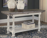 Orleans Furniture - Ashley Furniture - Havalance Sofa/Console Table - Flip Top Sofa Table / Gray/White - T814-4