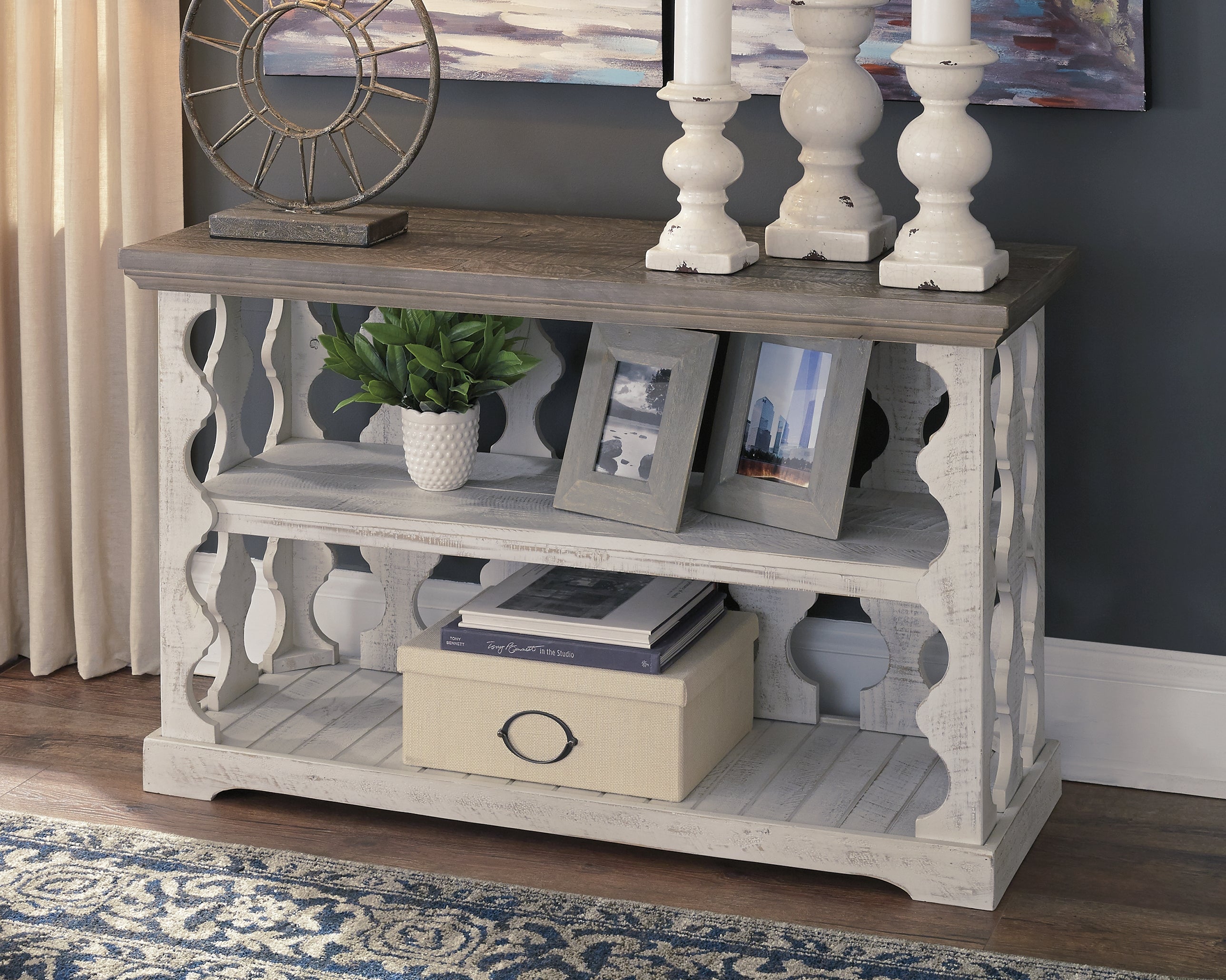 Orleans Furniture - Ashley Furniture - Havalance Sofa/Console Table - Console Sofa Table / Gray/White - T814-5