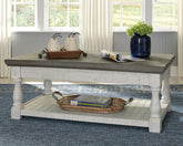 Orleans Furniture - Ashley Furniture - Havalance Lift-Top Coffee Table - Lift Top Cocktail Table / White/Gray - T994-20