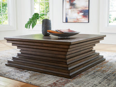 Orleans Furniture - Ashley Furniture - Hannodream Coffee Table - Square Cocktail Table / Warm Brown - T821-8