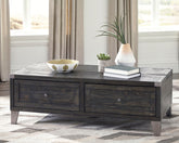 Orleans Furniture - Ashley Furniture - Todoe Coffee Table with Lift Top - Lift Top Cocktail Table / Dark Gray - T901-9