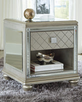 Orleans Furniture - Ashley Furniture - Chevanna End Table - Rectangular End Table / Platinum - T942-3