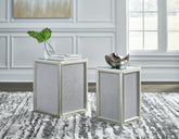 Orleans Furniture - Ashley Furniture - Traleena Nesting End Table (Set of 2) - Nesting End Tables (Set of 2) / Silver Finish - T957-16