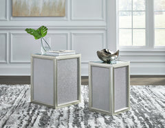 Orleans Furniture - Ashley Furniture - Traleena Nesting End Table (Set of 2) - Nesting End Tables (Set of 2) / Silver Finish - T957-16