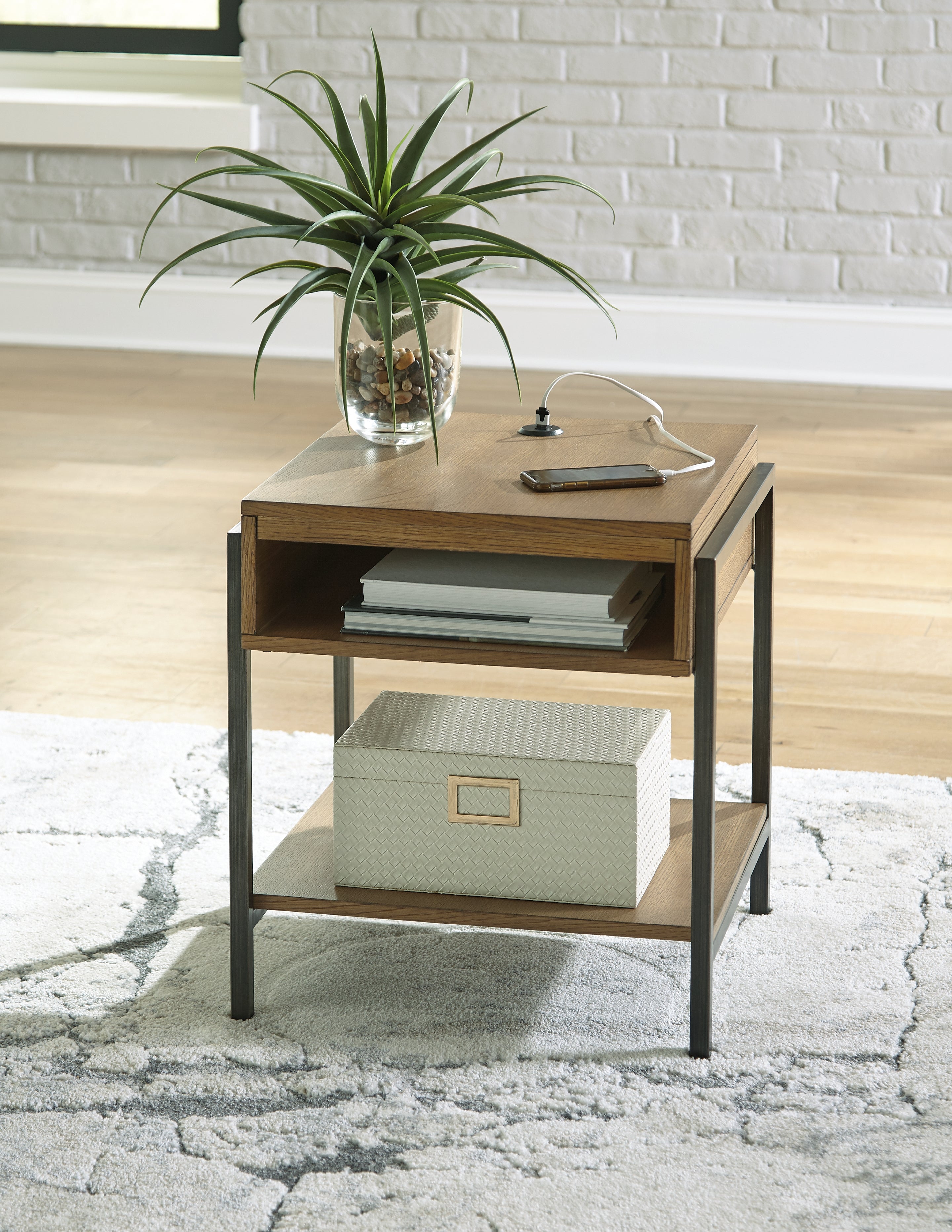 Orleans Furniture - Ashley Furniture - Fridley End Table - Rectangular End Table / Brown/Black - T964-3