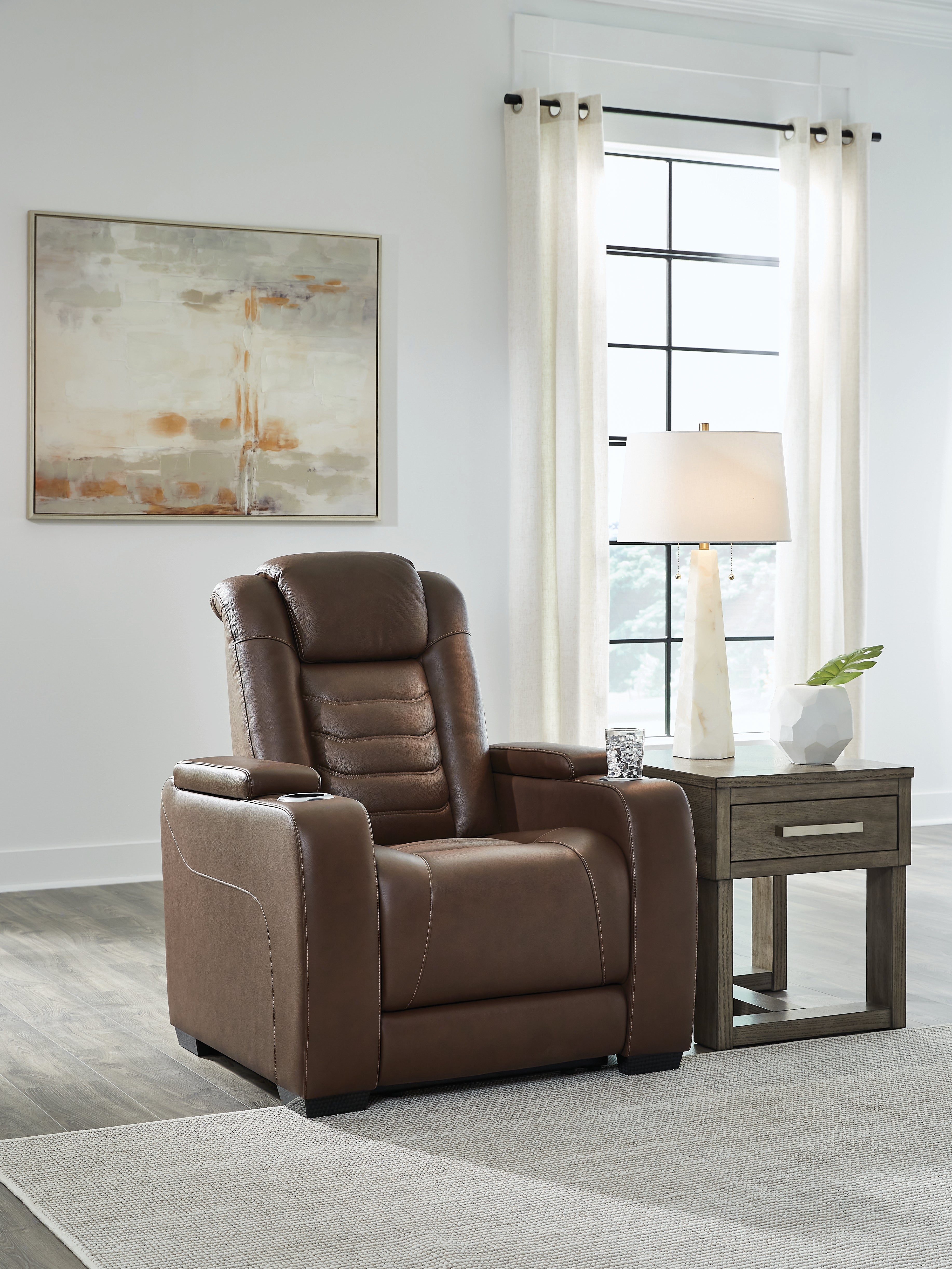 Orleans Furniture - Ashley Furniture - High Impact Living Room - PWR REC Sofa with ADJ Headrest / Tobacco - U1060115