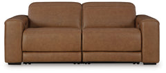 Orleans Furniture - Ashley Furniture - Magic Man Sectional - 2-Piece Power Reclining Sectional Loveseat / Caramel - PCU10700S1