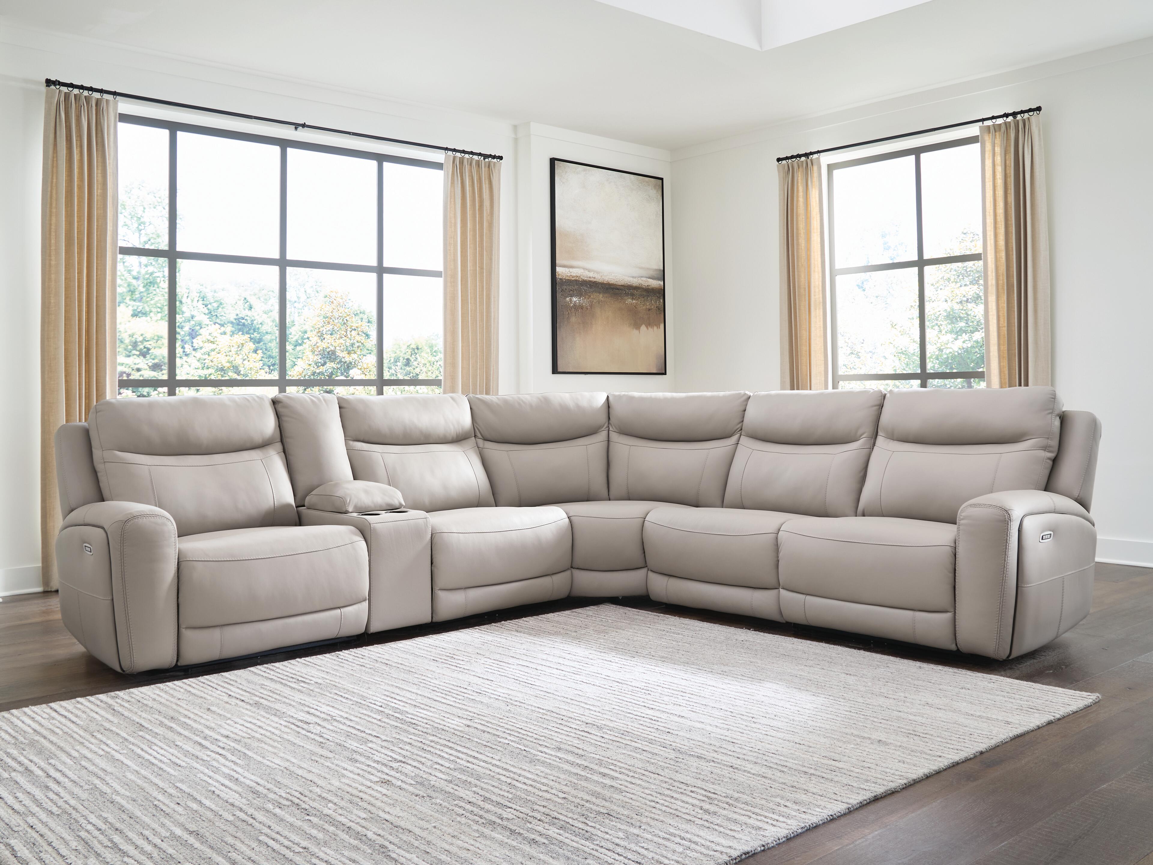 Orleans Furniture - Ashley Furniture - Gravier Sectional - 6-Piece Power Reclining Sectional with Storage Console - U13300S5