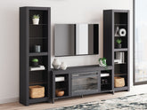 Orleans Furniture - Ashley Furniture - Cayberry 3-Piece Entertainment Center with Electric Fireplace - 3-Piece Entertainment Center with Electric Fireplace / Black - W2721W2