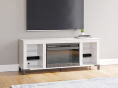Orleans Furniture - Ashley Furniture - Brollevi TV Stand - 60" with Electric Fireplace / White - W2722-168