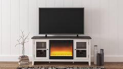 Orleans Furniture - Ashley Furniture - Dorrinson 60" TV Stand with Electric Fireplace - 60" TV Stand with Electric Fireplace / Two-tone - W287W2
