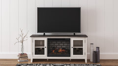 Orleans Furniture - Ashley Furniture - Dorrinson 60" TV Stand with Electric Fireplace - 60" TV Stand with Electric Fireplace / Two-tone - W287W3