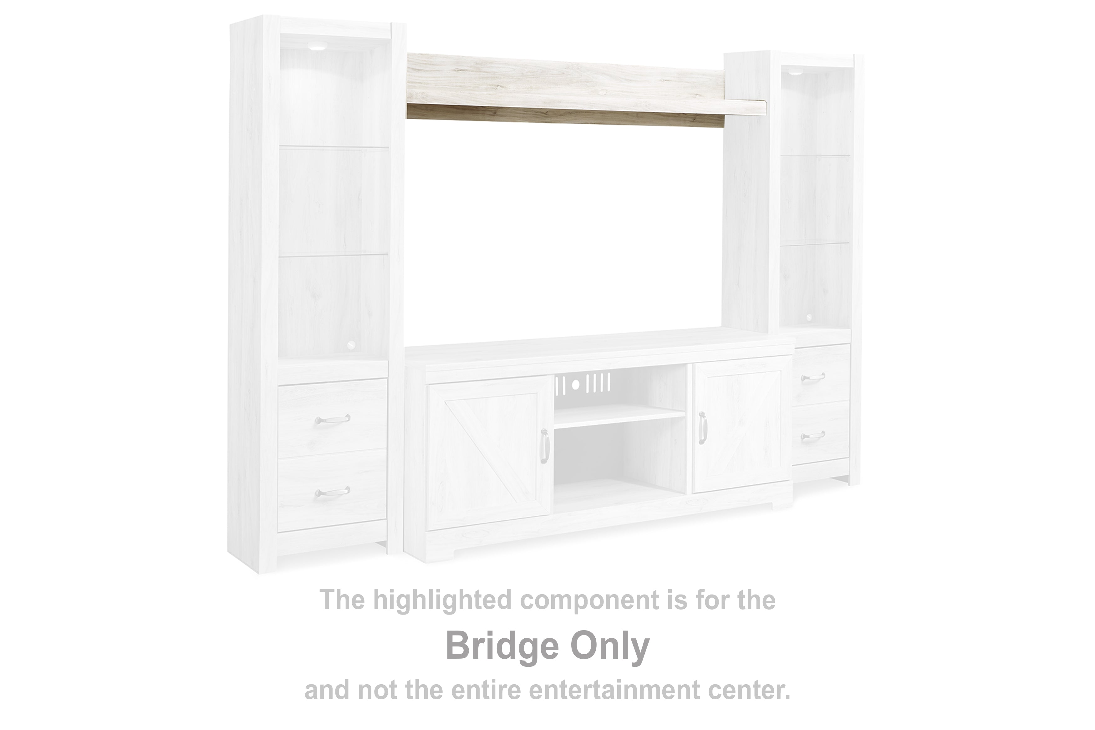 Orleans Furniture - Ashley Furniture - Bellaby Entertainment Center - Bridge / Whitewash - W331-27