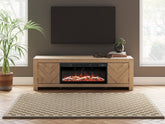 Orleans Furniture - Ashley Furniture - Cayboni 71" TV Stand with Electric Fireplace - 71" TV Stand with Electric Fireplace / Tan - W3787W1