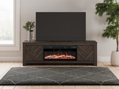 Orleans Furniture - Ashley Furniture - Cayboni 71" TV Stand with Electric Fireplace - 71" TV Stand with Electric Fireplace / Black - W3789W1
