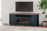 Orleans Furniture - Ashley Furniture - Landocken 83" TV Stand - 83" / Brown/Blue - W402-68