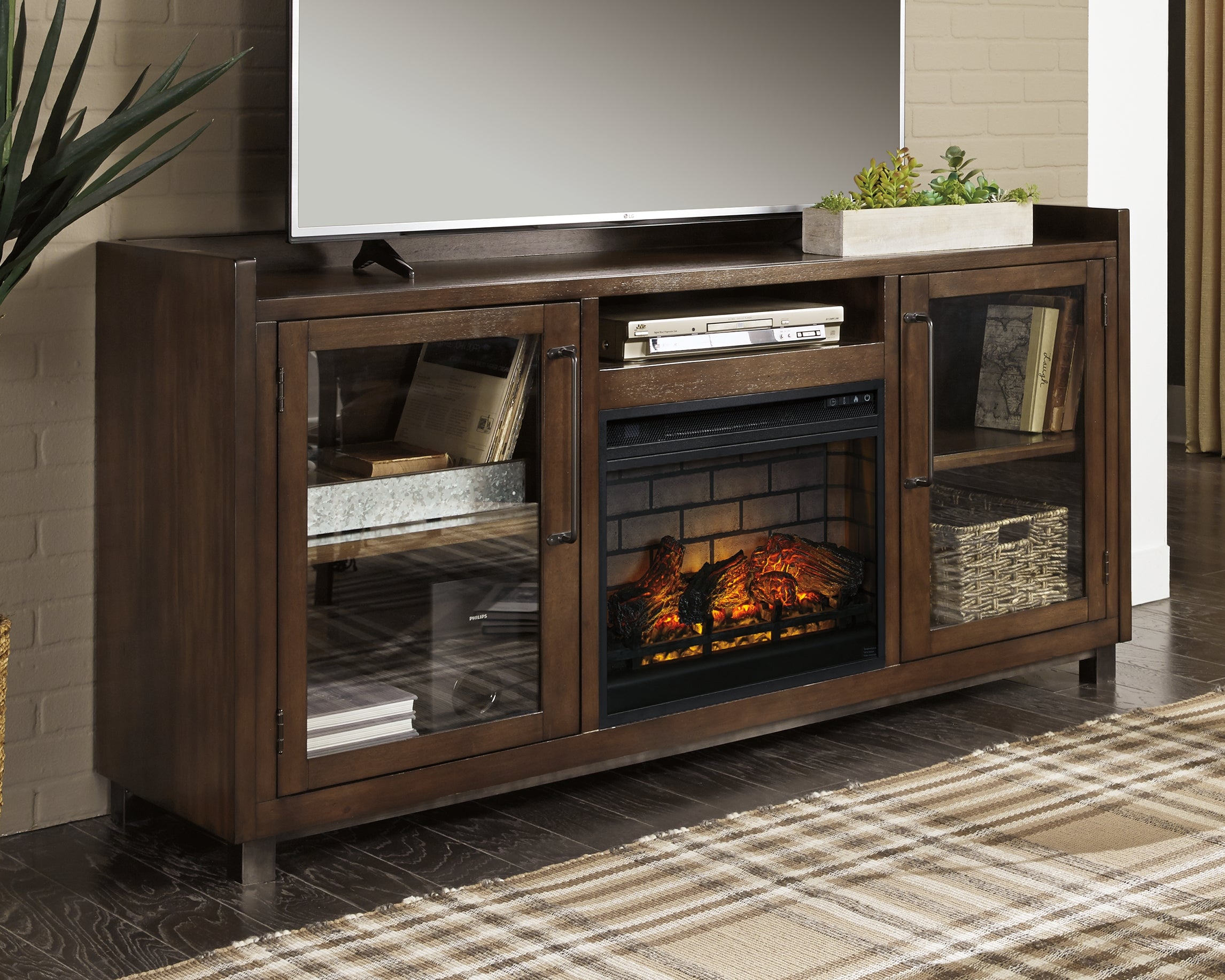 Orleans Furniture - Ashley Furniture - Starmore 70" TV Stand with Electric Fireplace - 70" TV Stand with Electric Fireplace / Brown - W633W5