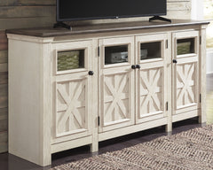 Orleans Furniture - Ashley Furniture - Bolanburg 74" TV Stand - 74" / White/Weathered Gray - W647-60