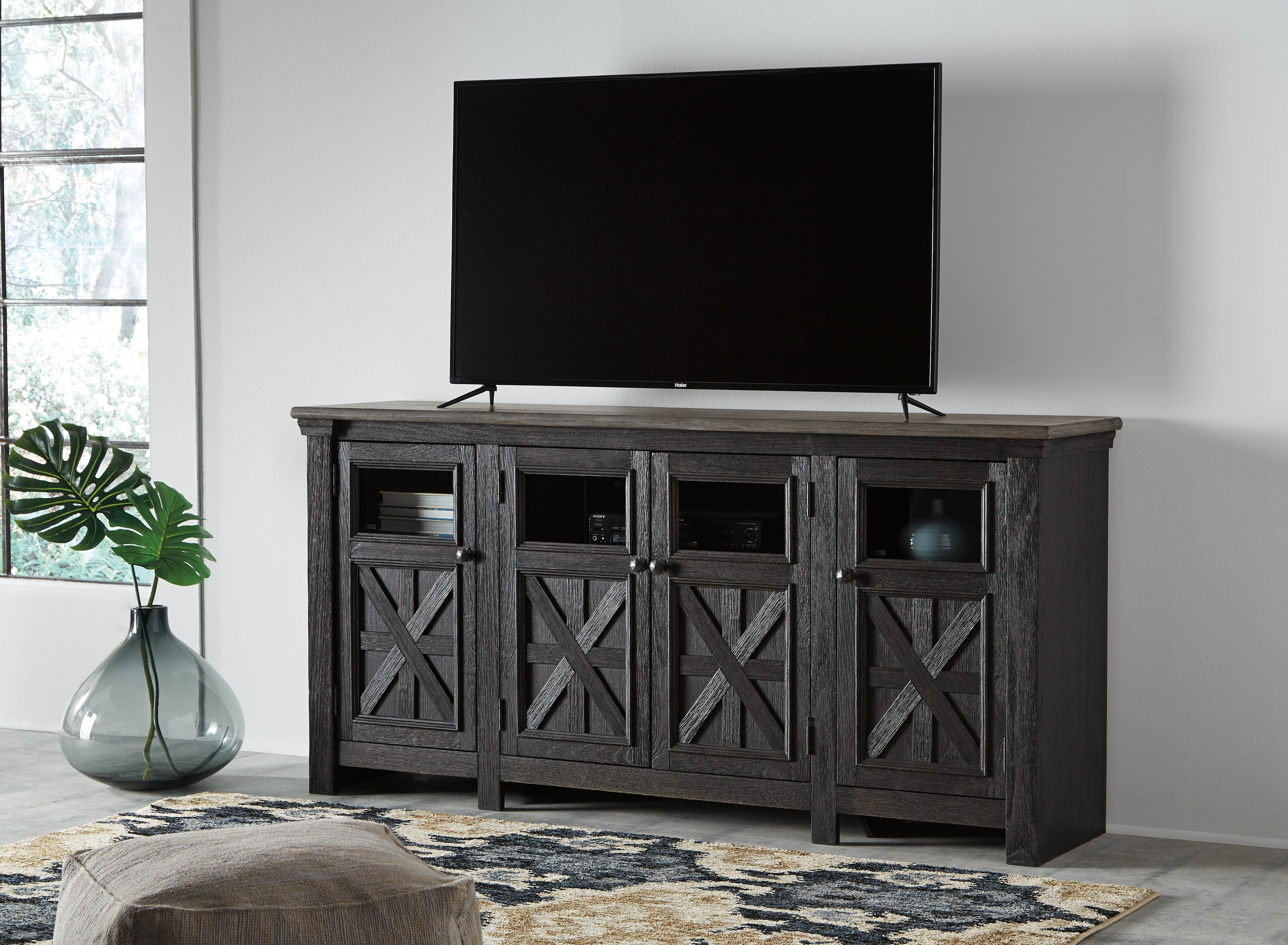 Orleans Furniture - Ashley Furniture - Tyler Creek 74" TV Stand - 74" / Black/Gray - W736-68